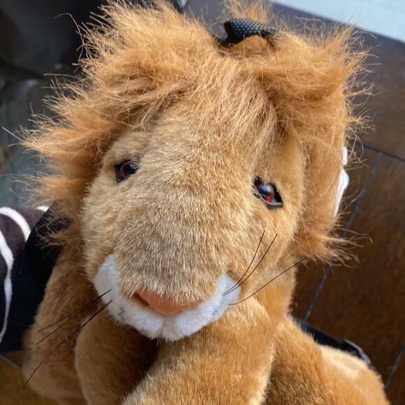 Vintage SKM plush lion backpack dead stock festival dopamine kid backpack